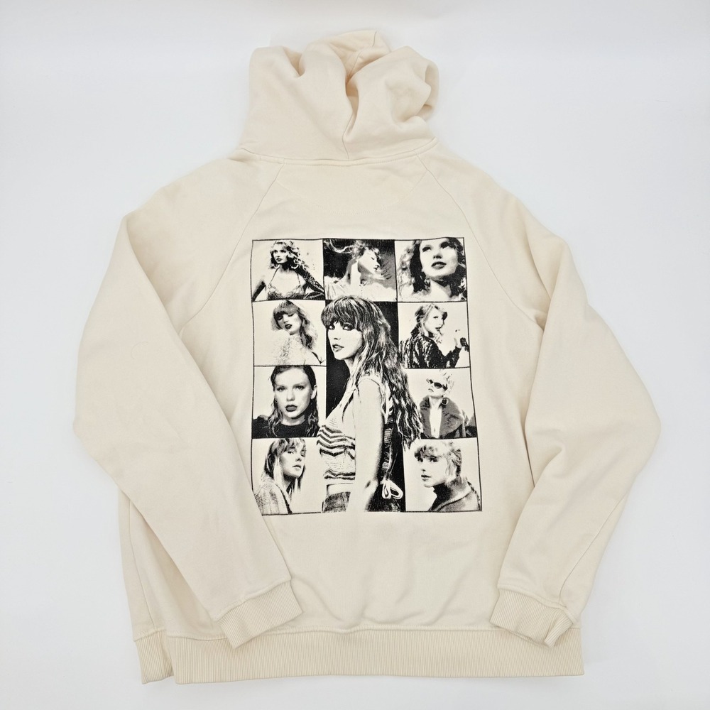 Official Taylor Swift The Eras Tour Merch Cream Hoodie Adult M Fleece Pullover - Picture 5 of 10